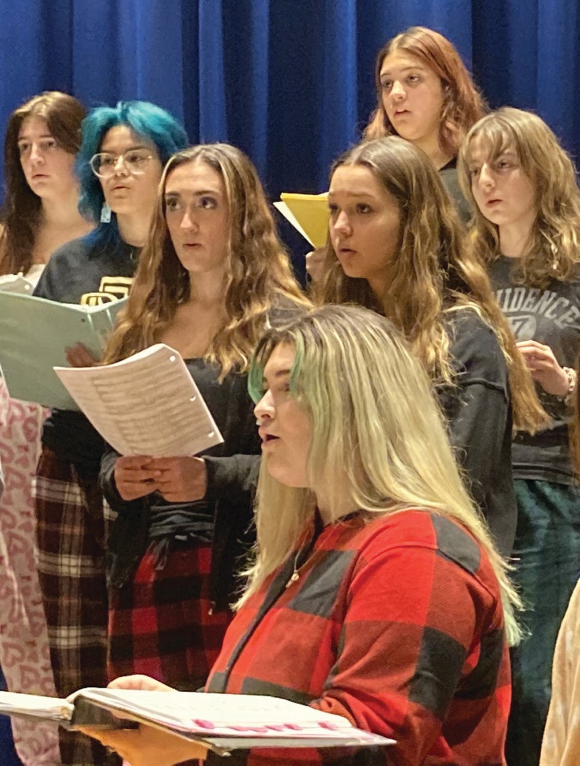 TALENTED TROUPE: JHS undergrads Sofia Rose, Neriah Nhar-Matko, Juliana Pires, Destinee Costa, Madison DeCosta, Chantel DeJesus and Shyla Soto will be singing various selections during the annual Winter Concert next Wednesday night.